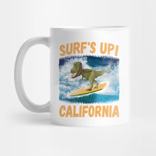 T Rex Surf's Up! California Surfing Lovers Mug